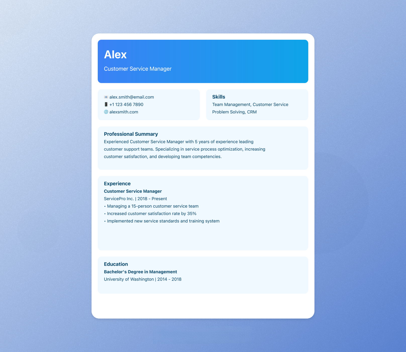 Image of resume 